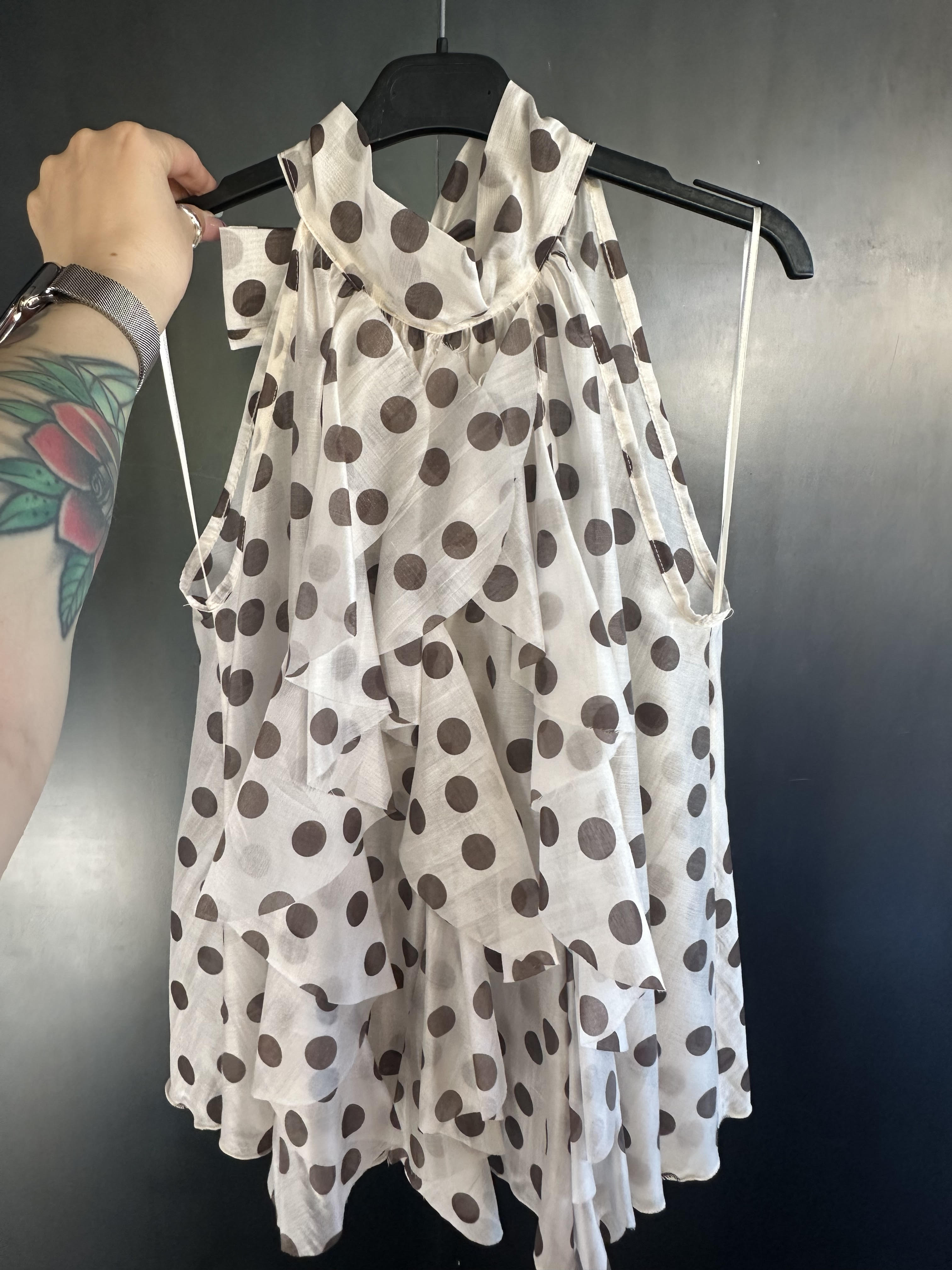 Blusa volant pois