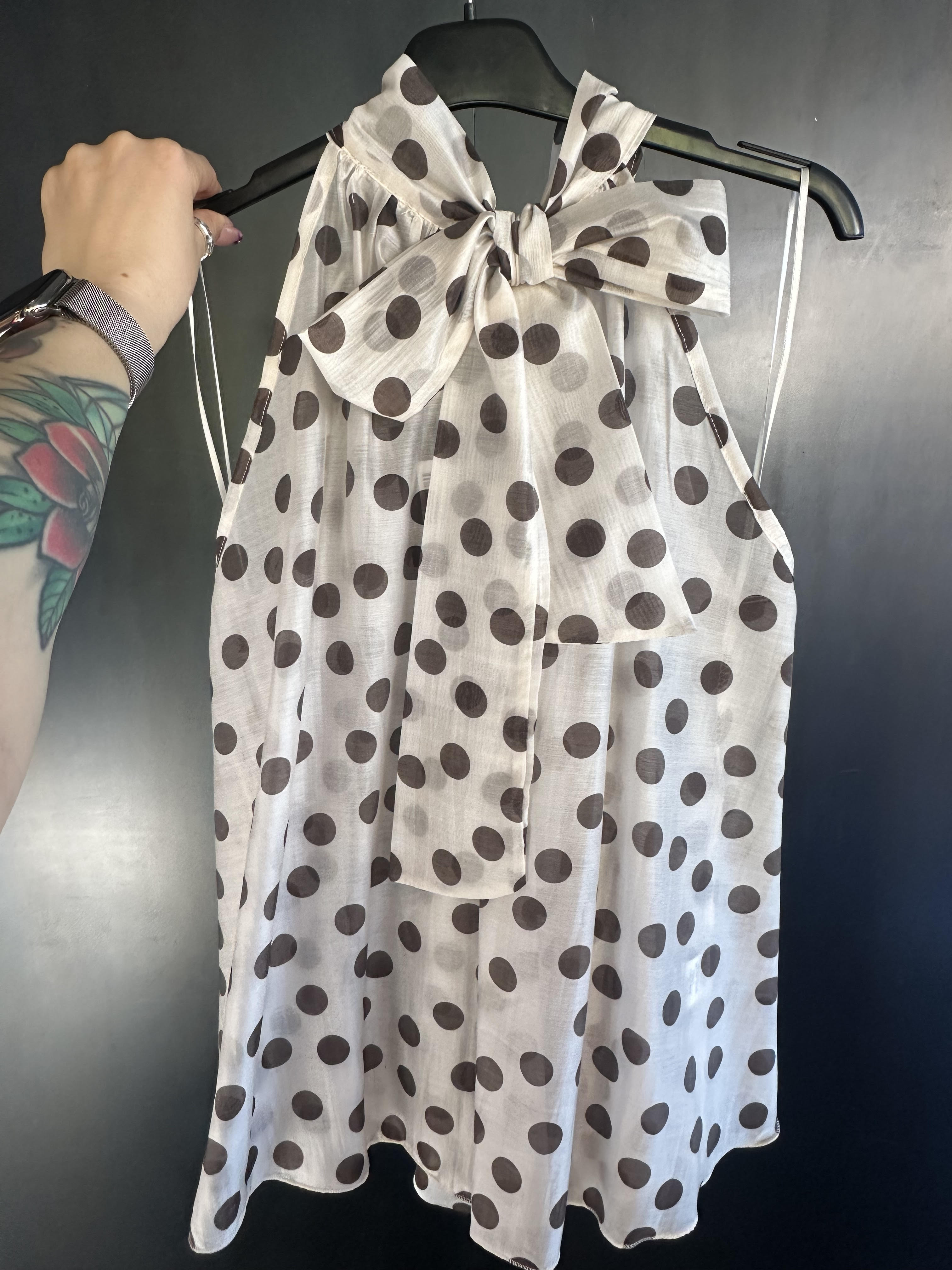 Blusa volant pois