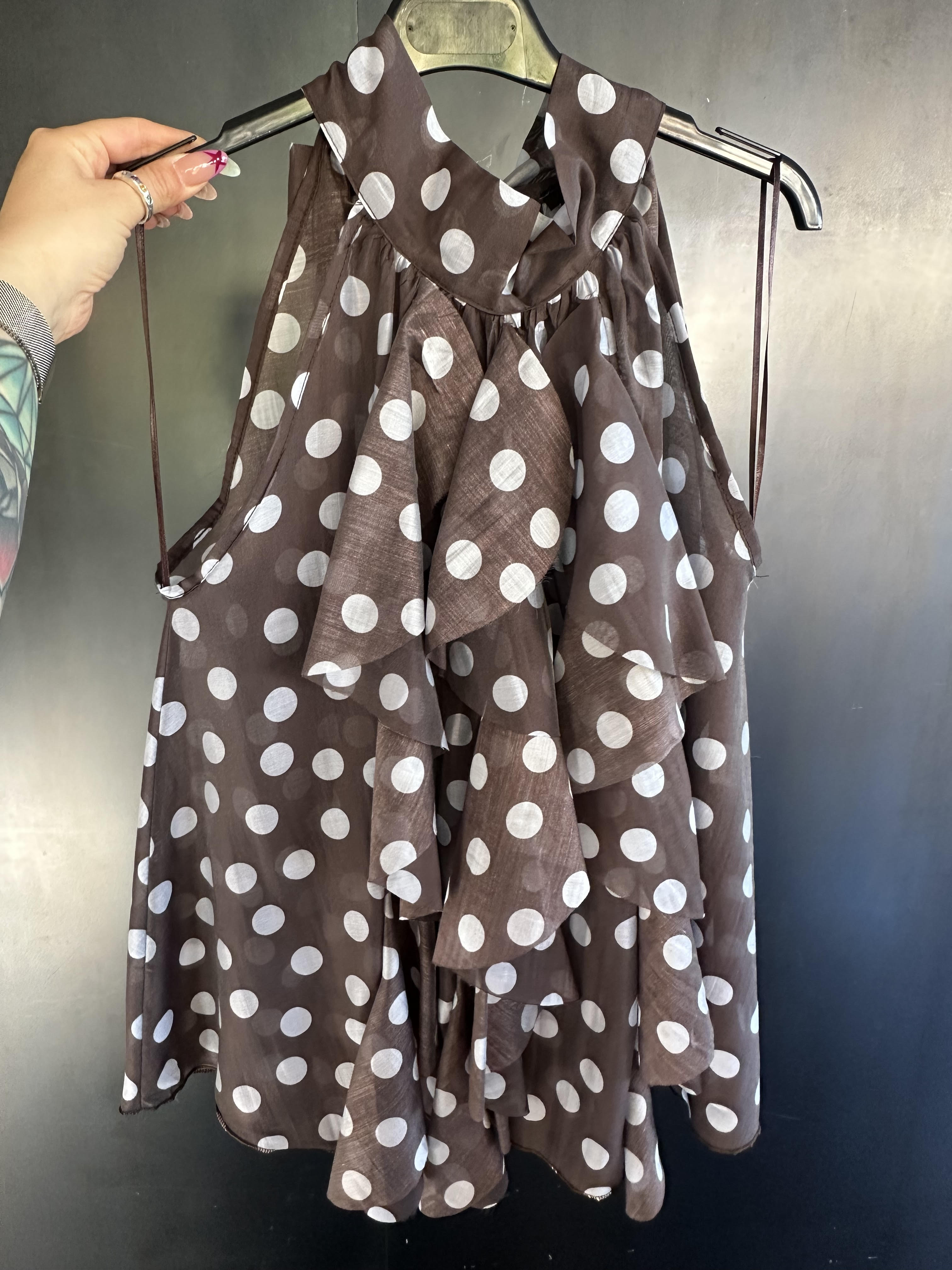Blusa volant pois