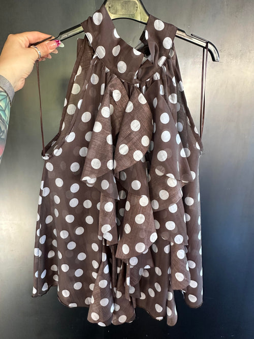 Blusa volant pois