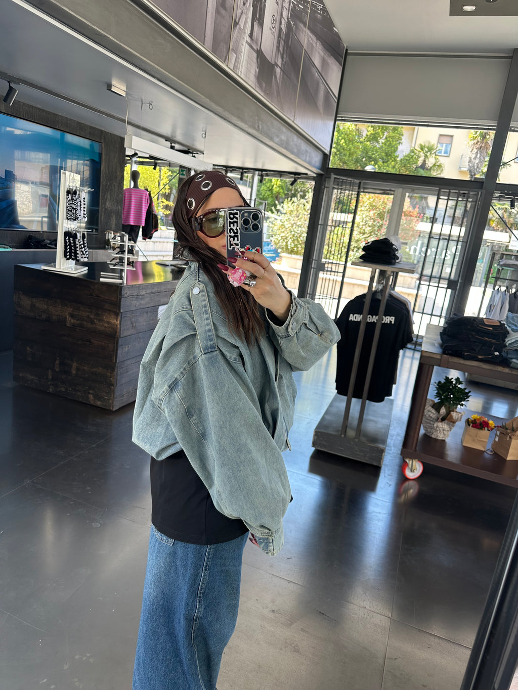 Giubbino Jeans Over Carlita Blanco