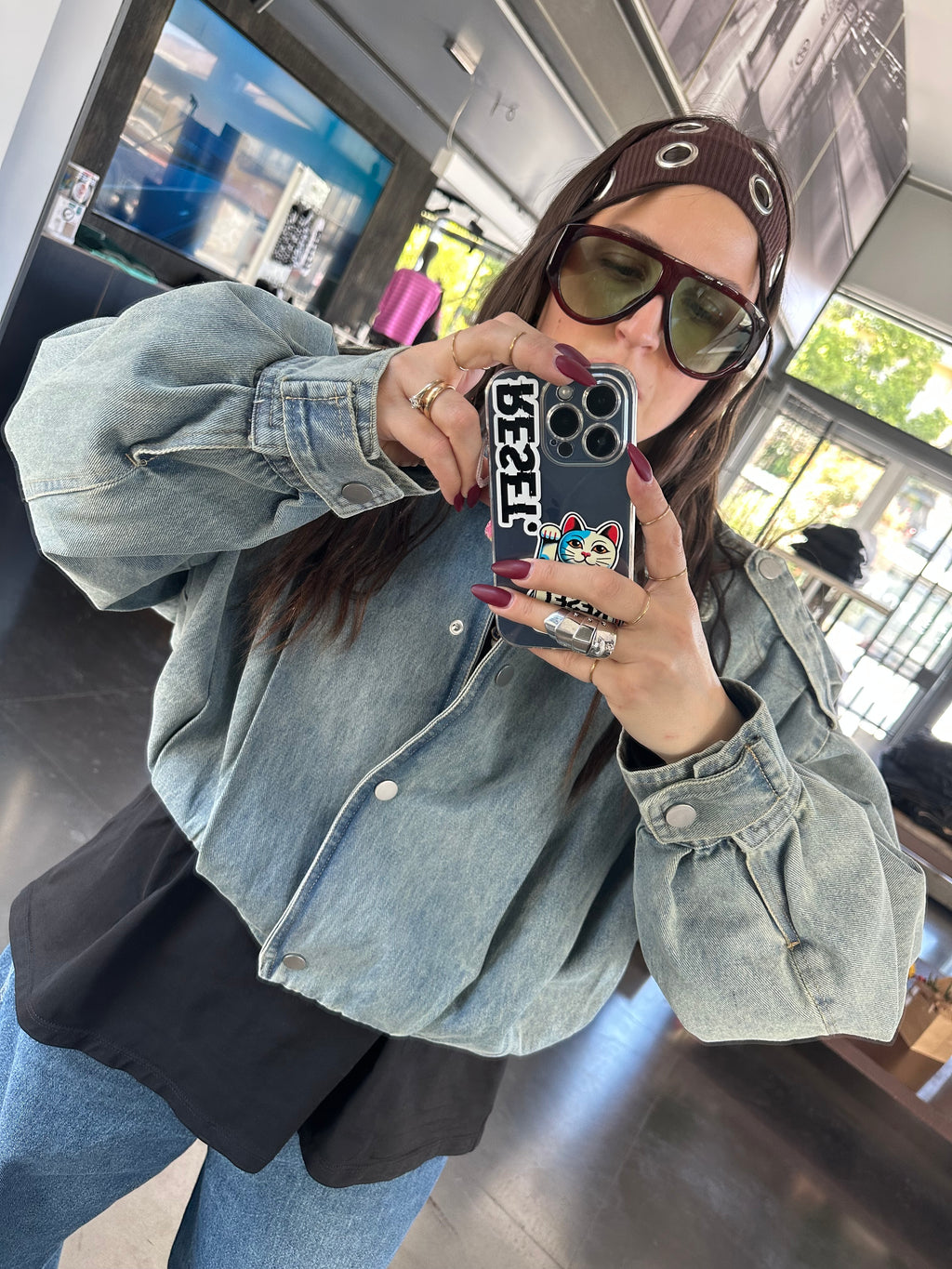 Giubbino Jeans Over Carlita Blanco