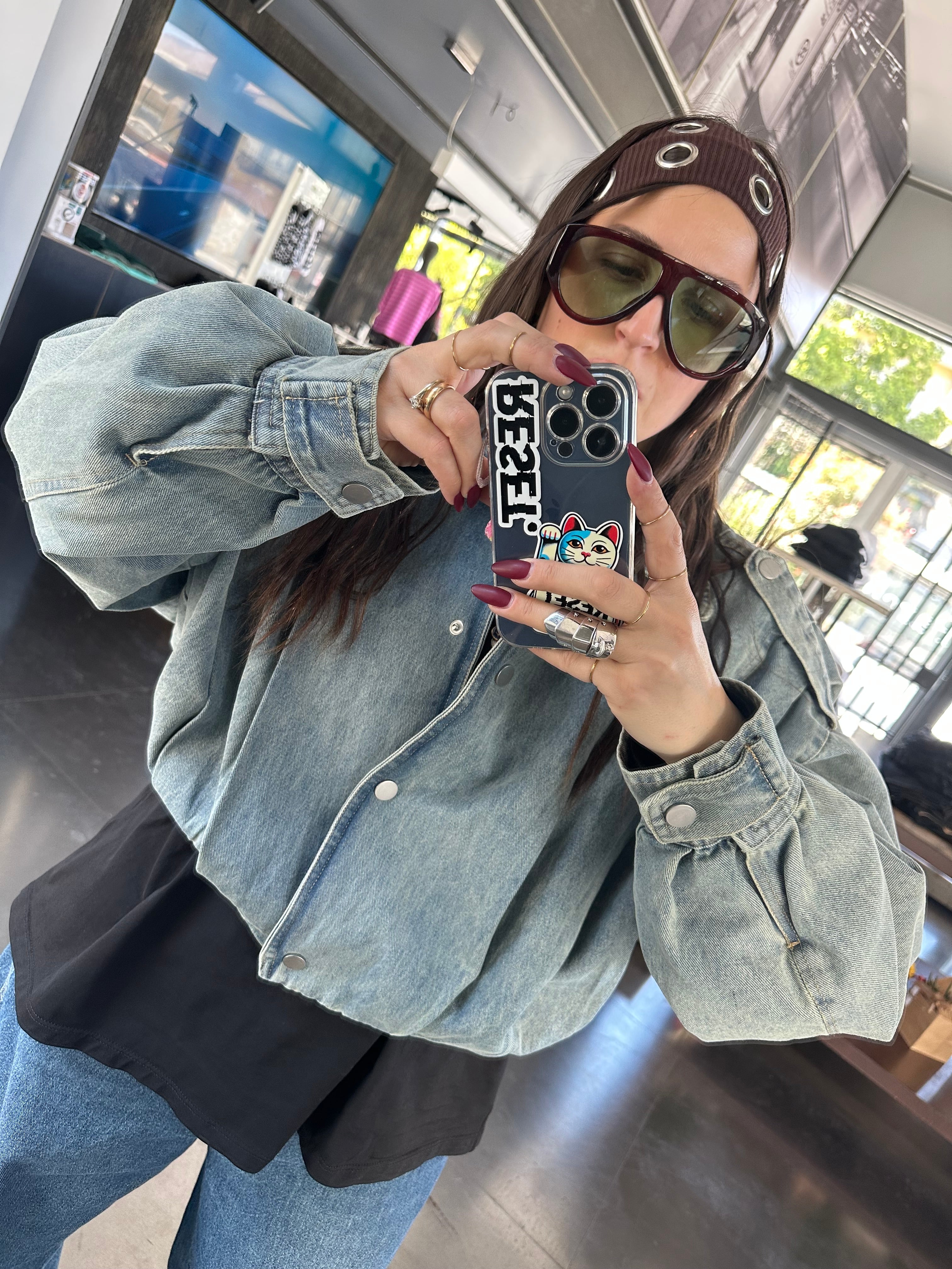 Giubbino Jeans Over Carlita Blanco