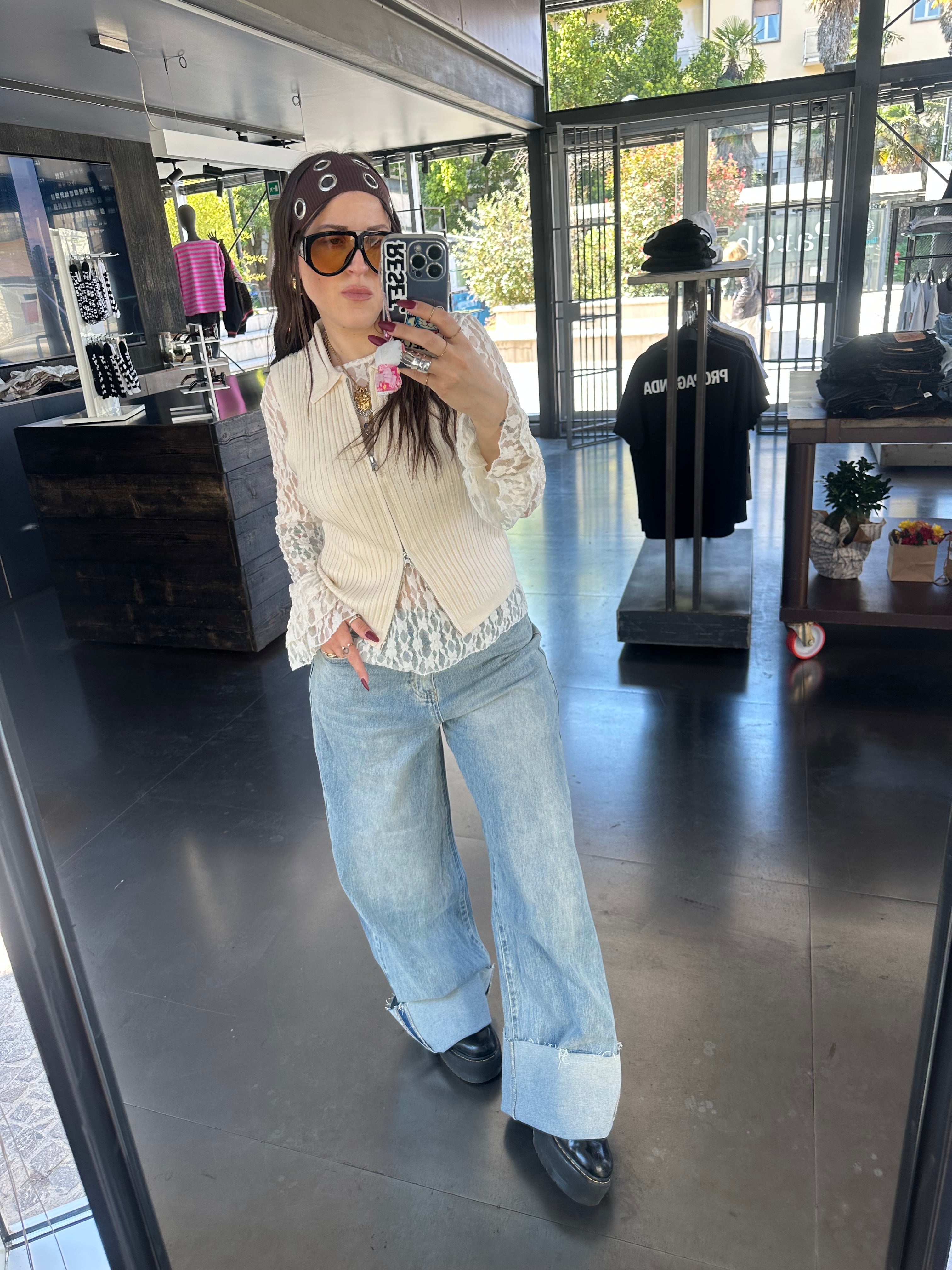 Jeans Risvolto Carlita Blanco