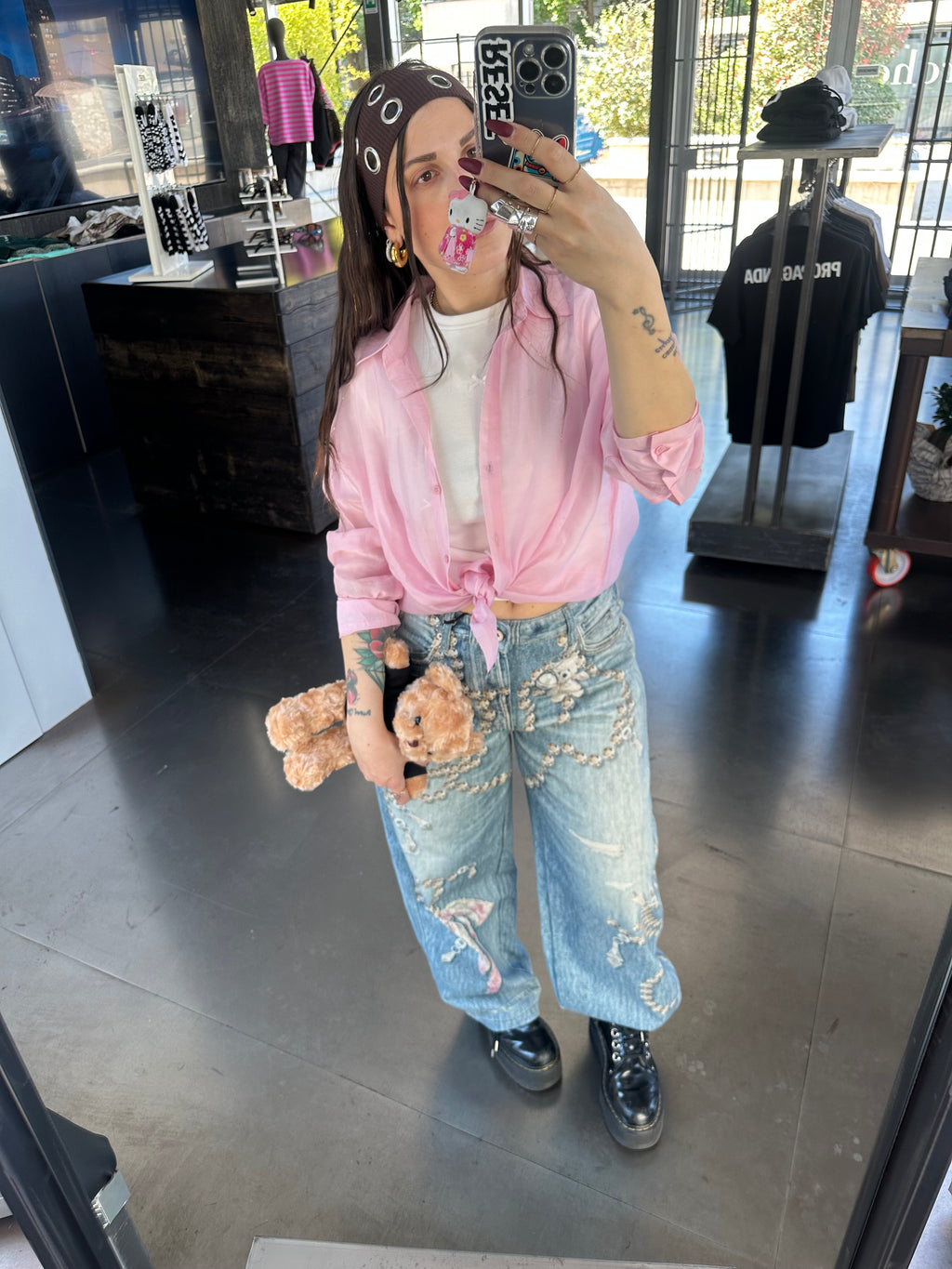 Jeans stampato Carlita Blanco