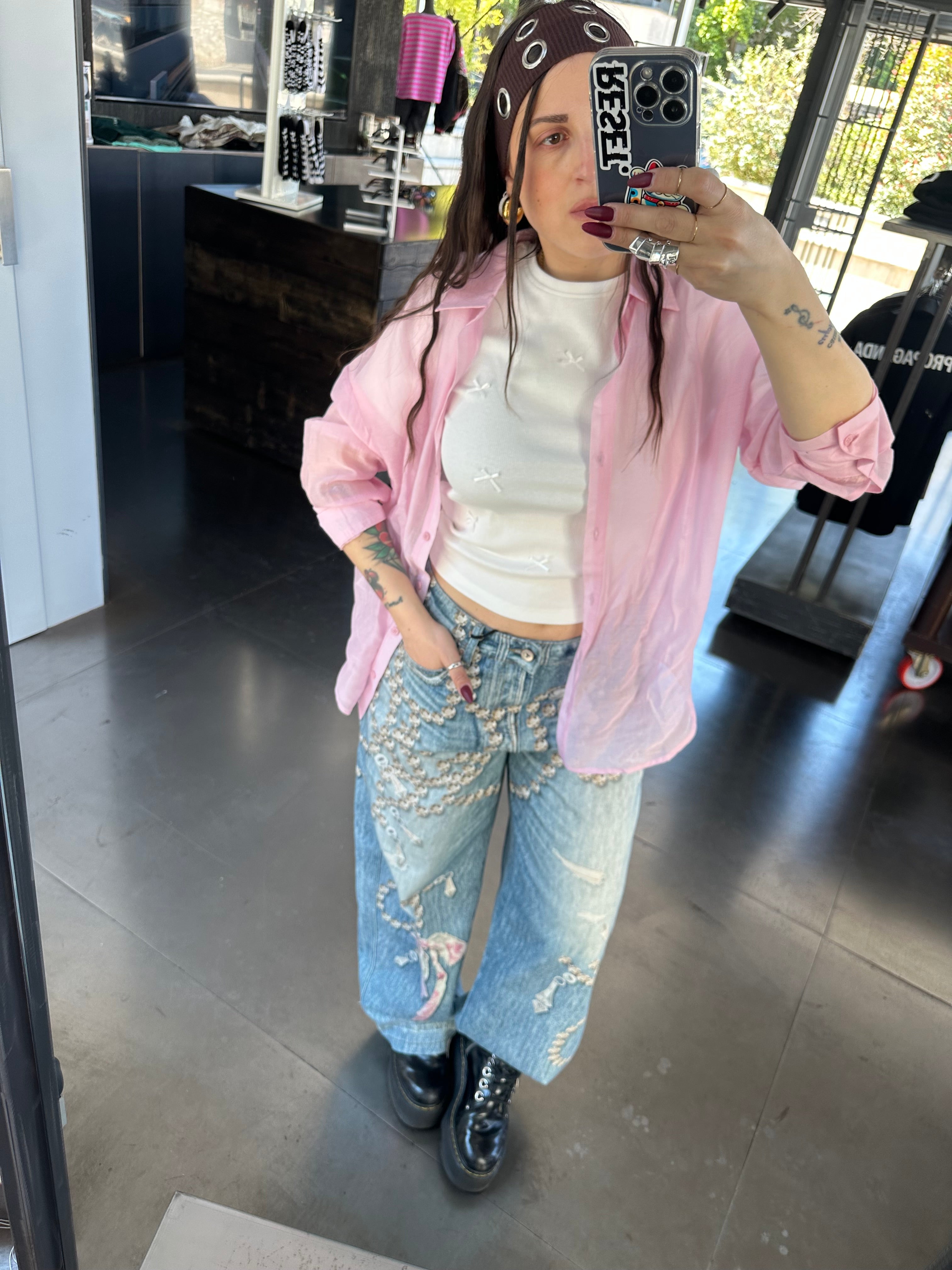 Jeans stampato Carlita Blanco