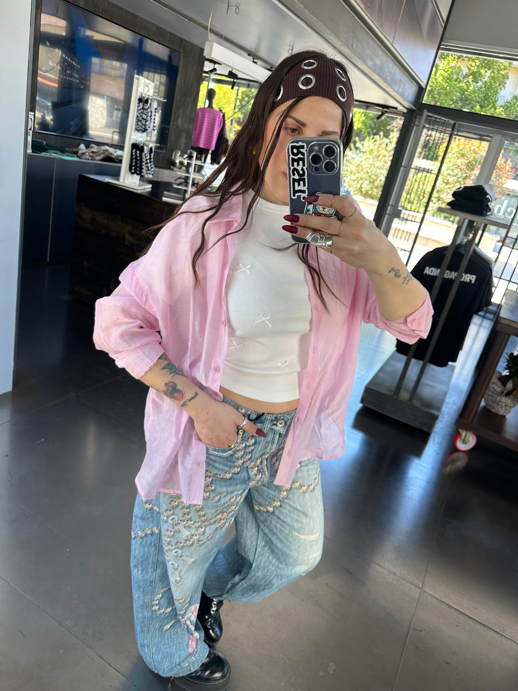 Jeans stampato Carlita Blanco