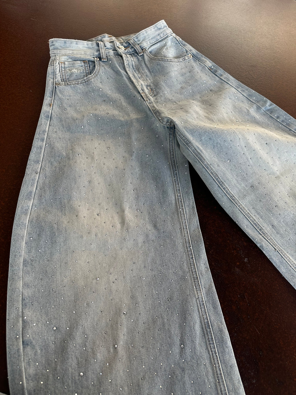 Jeans strass balloon Carlita Blanco