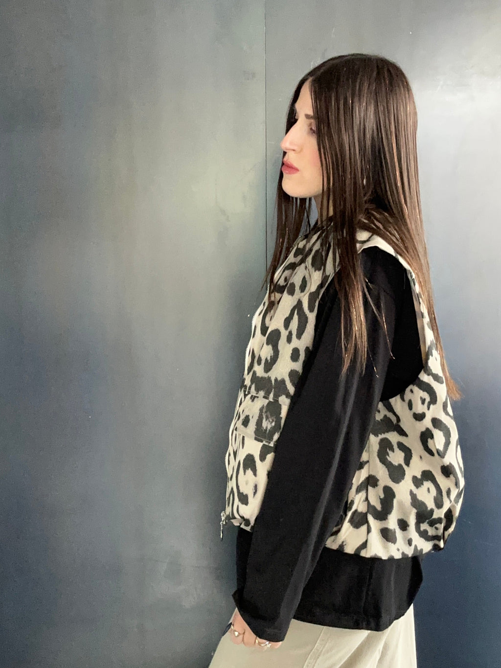 Gilet Animalier Carlita Blanco