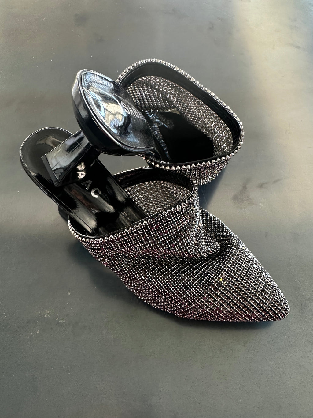 Sabot strass con tacco