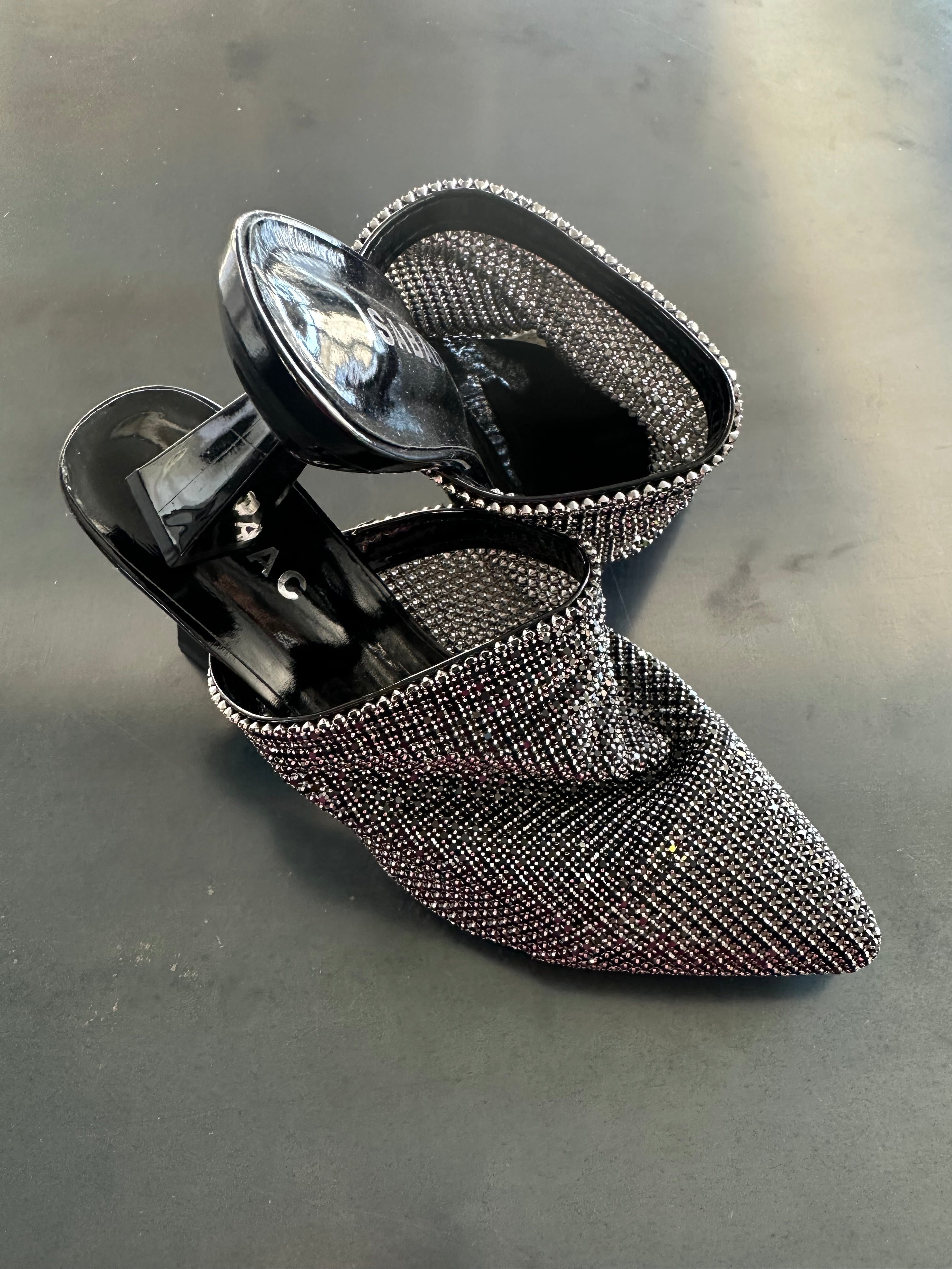 Sabot strass con tacco