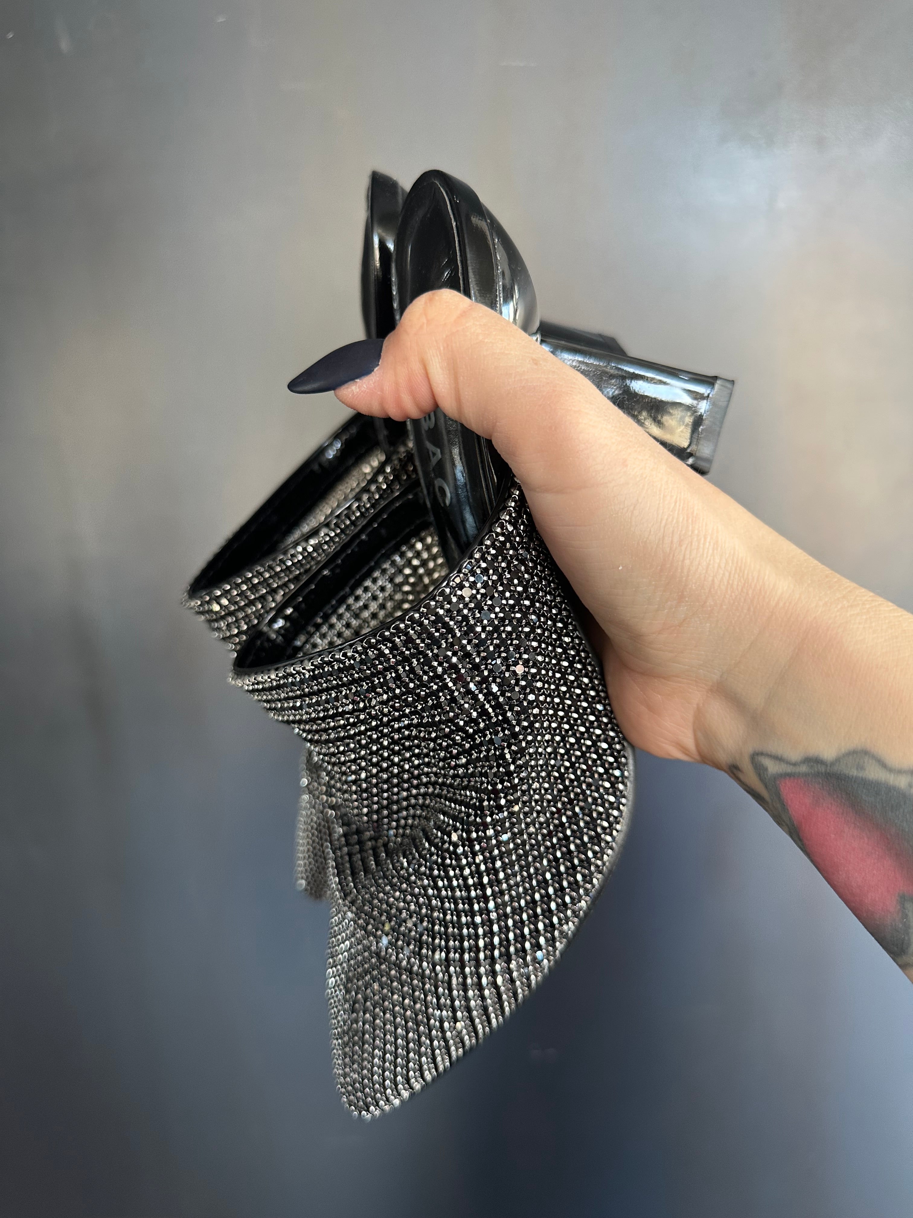 Sabot strass con tacco