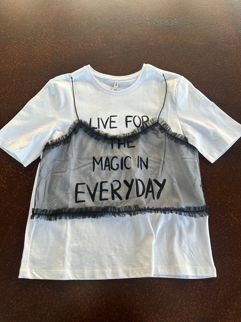 T-shirt con top Only