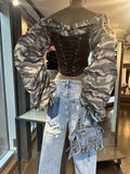 Top con maxi manica