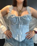 Corsetto bretelle in pizzo