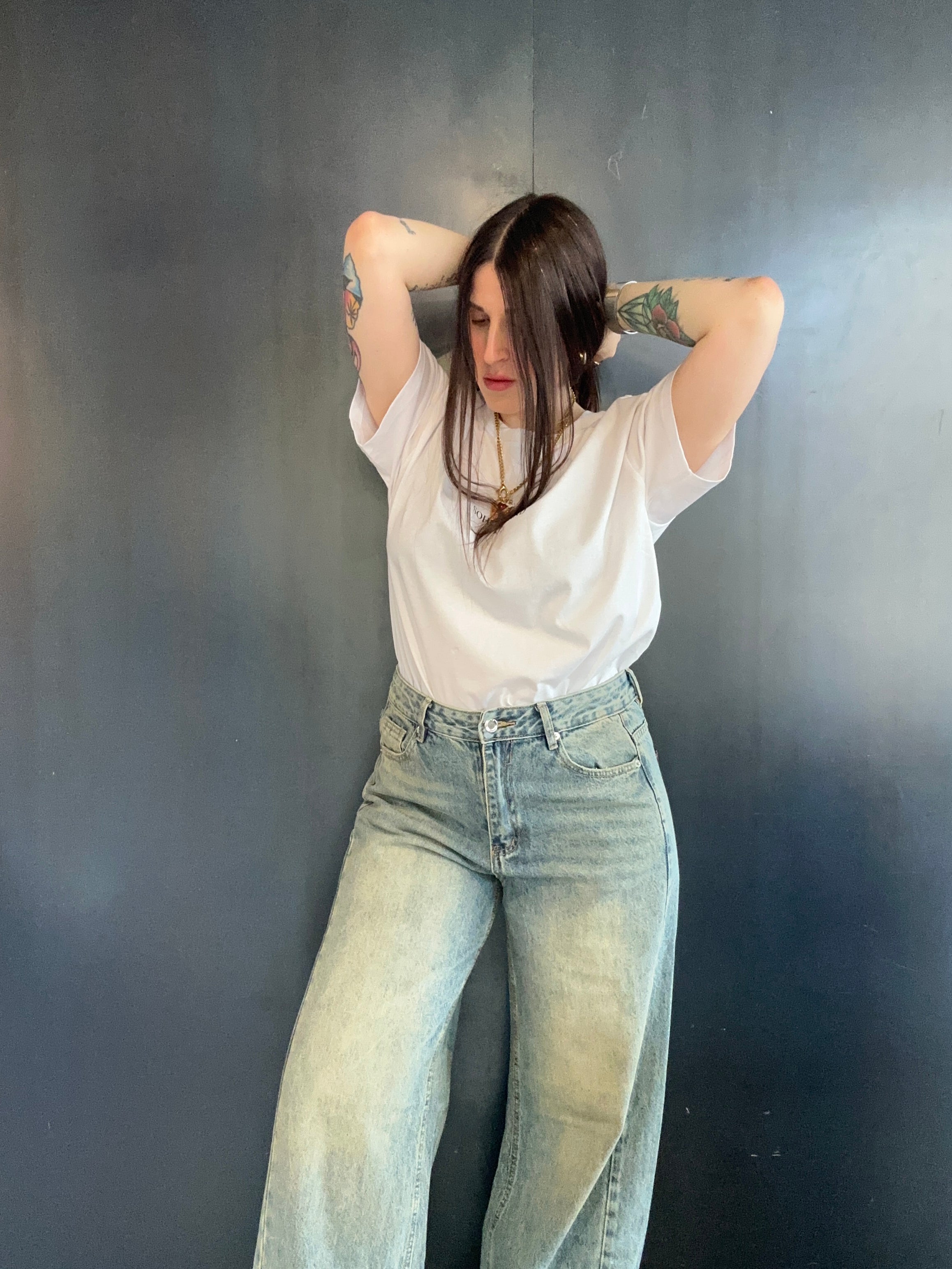 Jeans toppe ecopelle