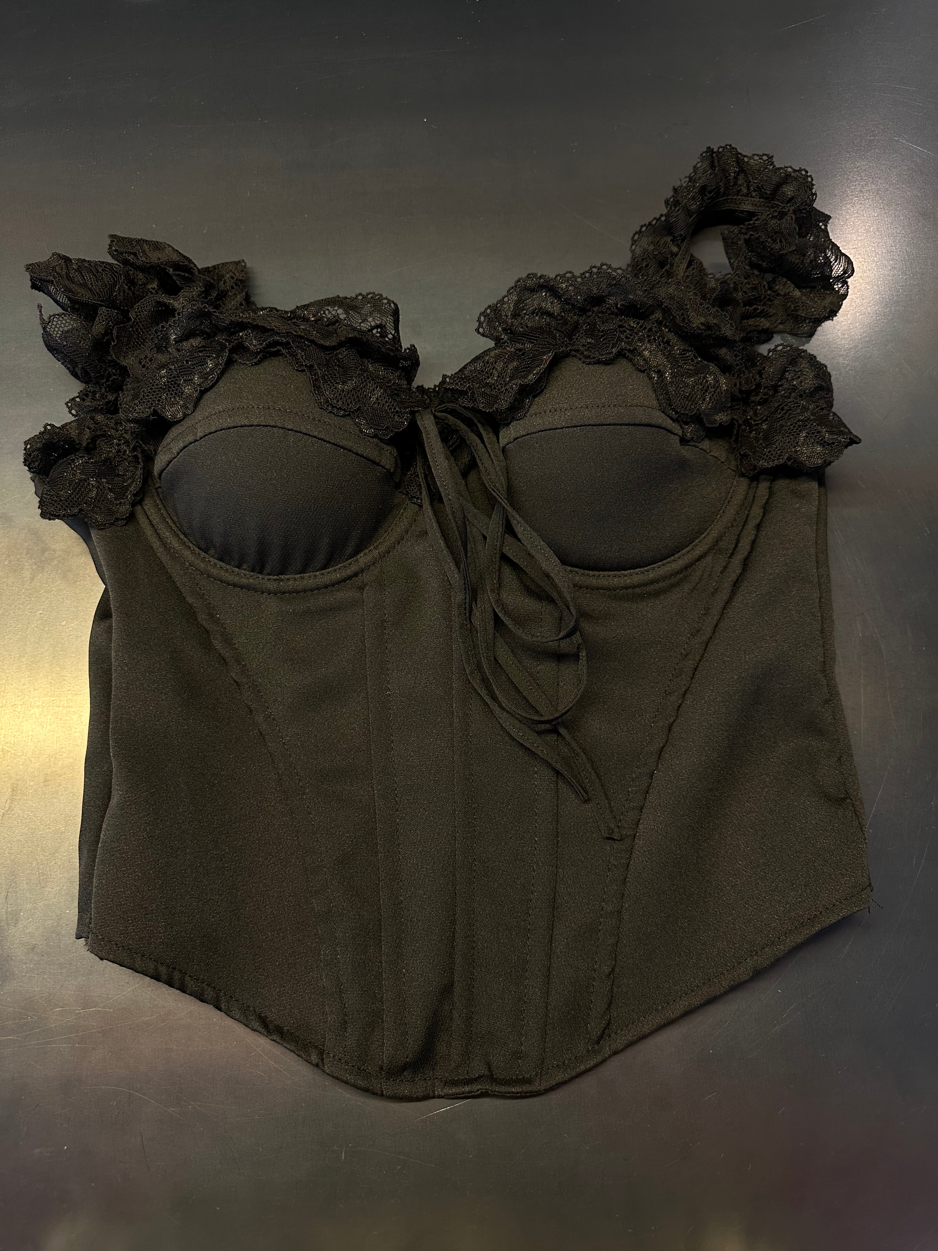 Corsetto bretelle in pizzo