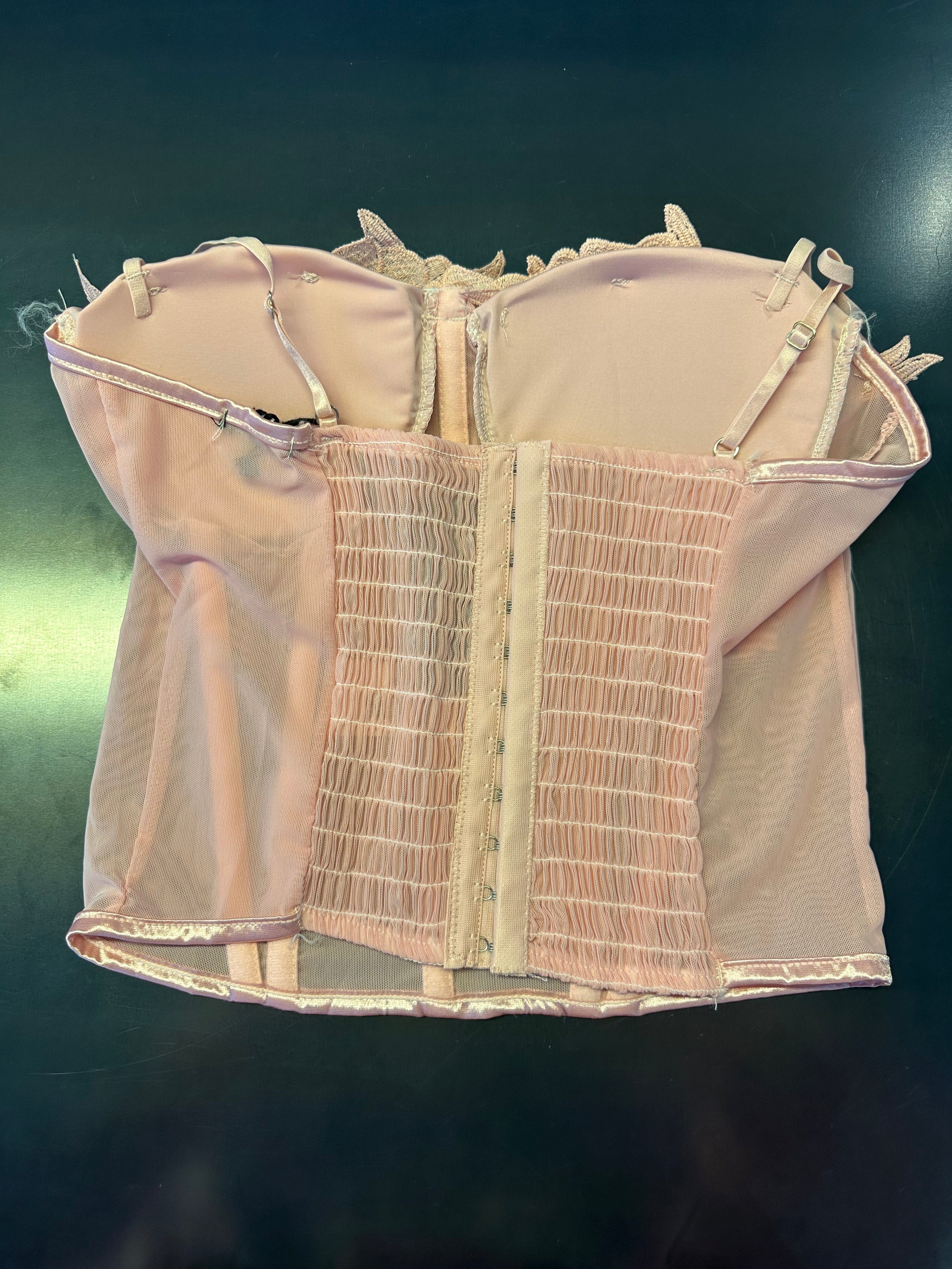 Corsetto ricamo floreale