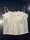 Corsetto ricamo floreale