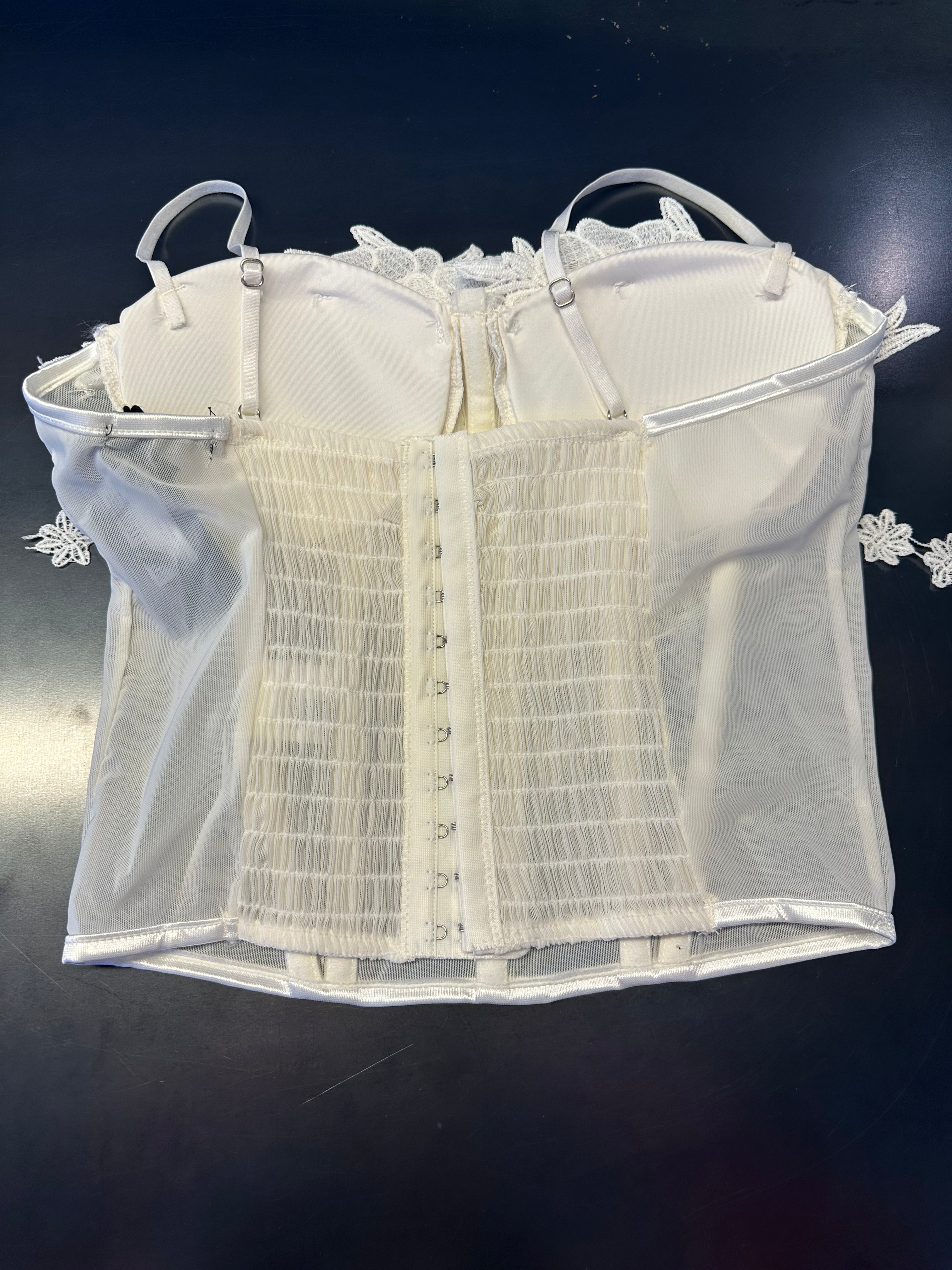 Corsetto ricamo floreale