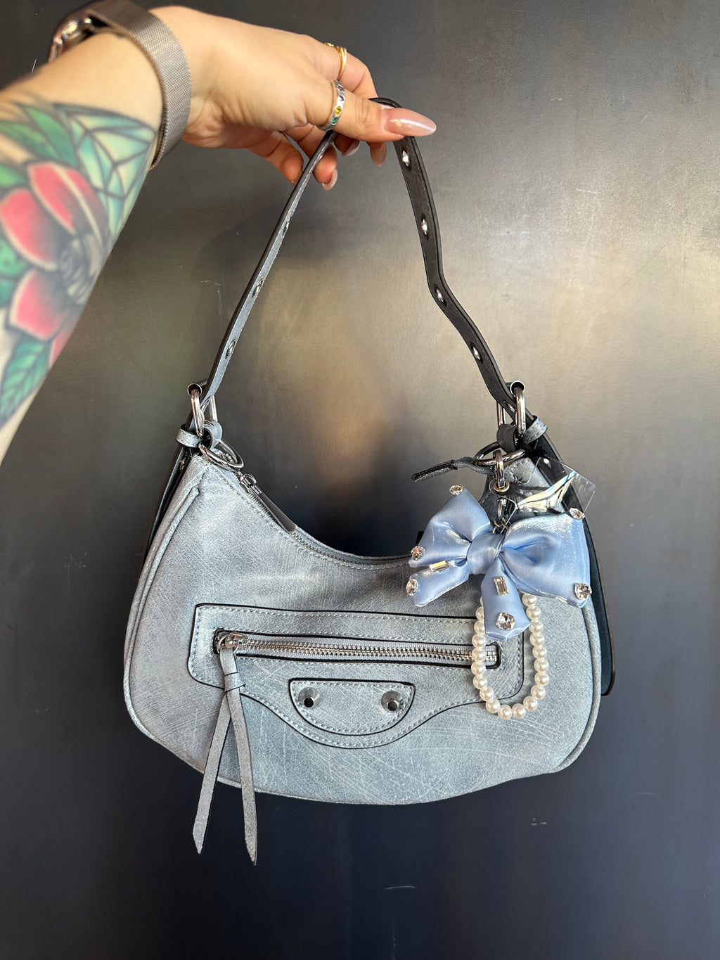 Bag mezza luna Carlita Blanco