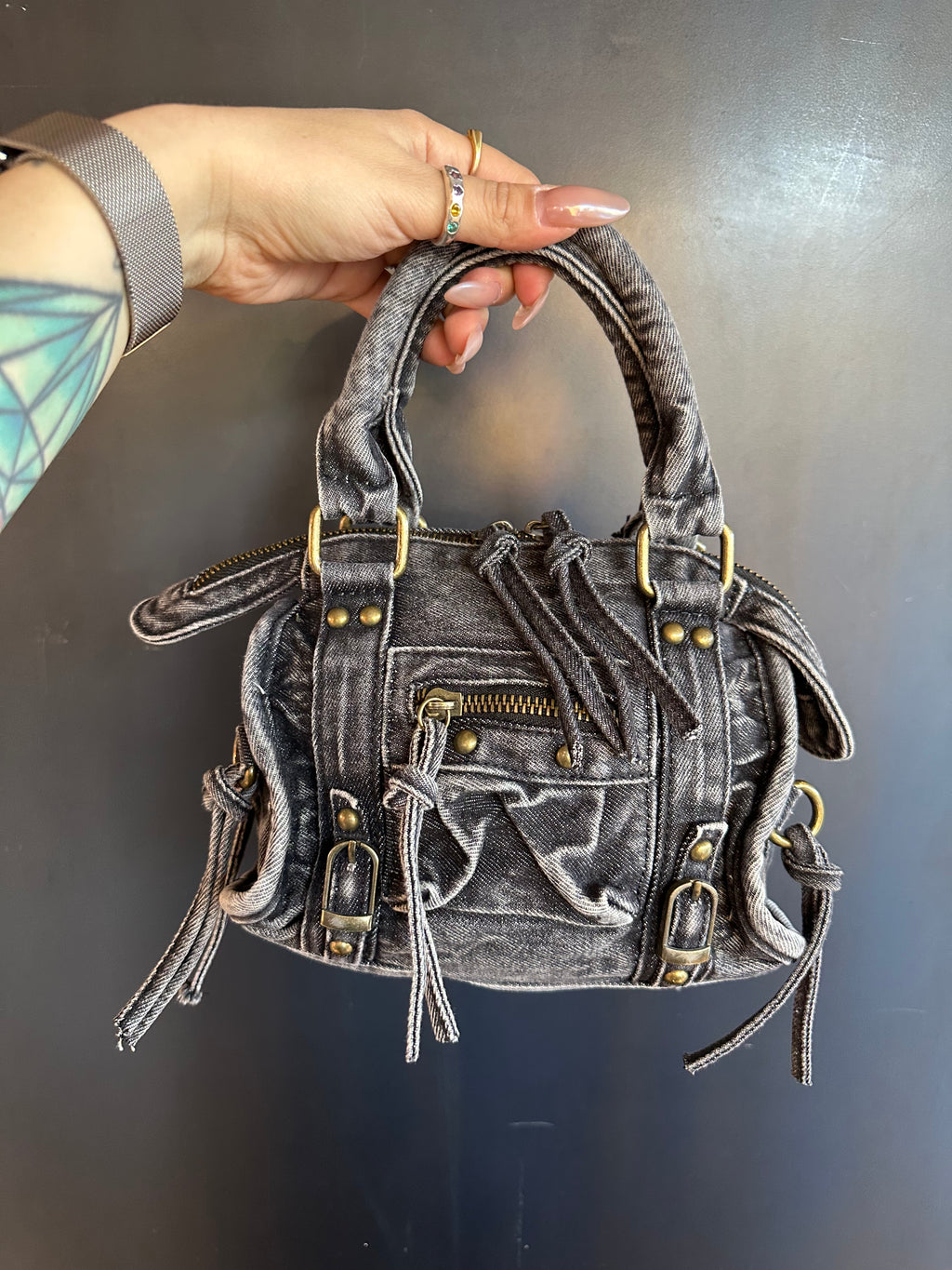 Mini bag denim Carlita Blanco